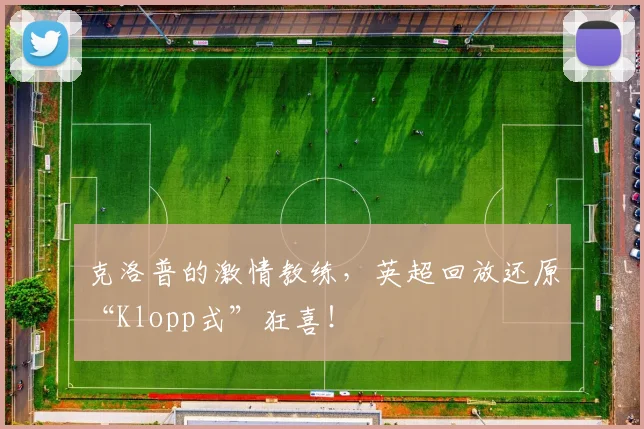 克洛普的激情教练，英超回放还原“Klopp式”狂喜！